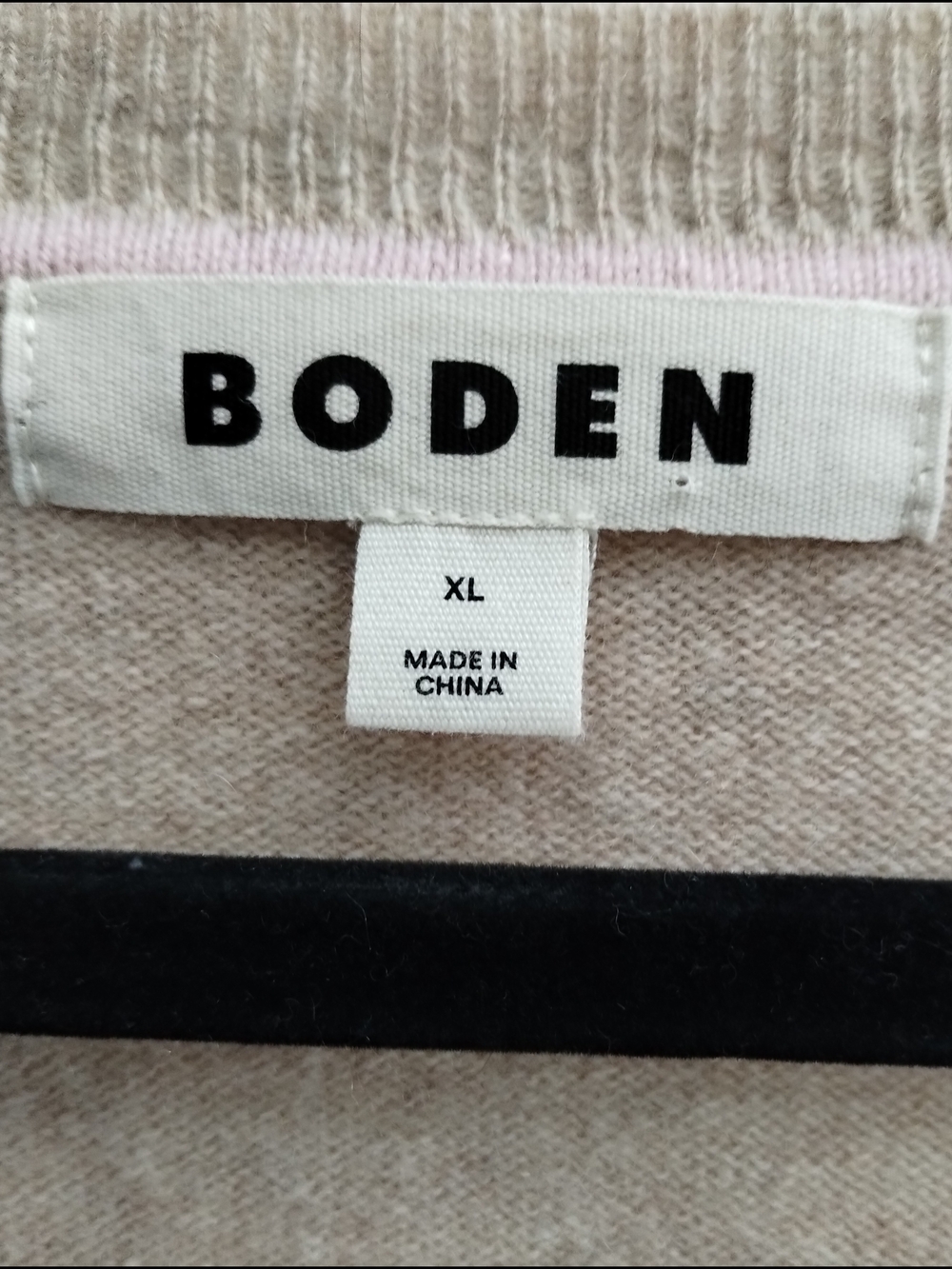 Boden Eva 100% Cashmere V-Neck Sweater Chinchilla Melange XL - Picture 7 of 8